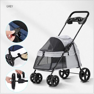 Multifunctional Collapsible Pet Stroller Small and Compact 4-Wheel Pet Sports CarSuitable for Cats and Dogs Outdoor Supp #2