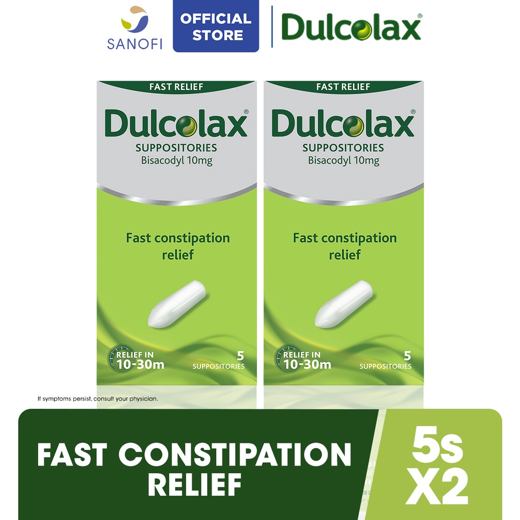 Dulcolax Constipation Relief Suppository 5's Twin Pack Shopee Singapore