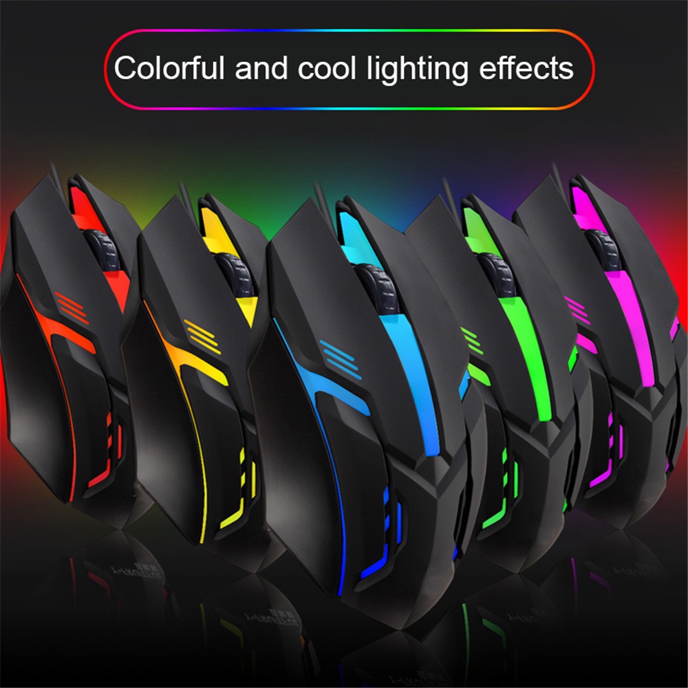 Usb Wired Gaming Mouse 7 Colors Led Backlight Ergonomics Gamer Mouse