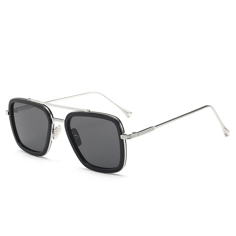 Cermin mata viral Sunglasses Tony Stark Iron Man Glasses Left to Spider-Man Far From Home Edith Glasses Mens Sunglasses