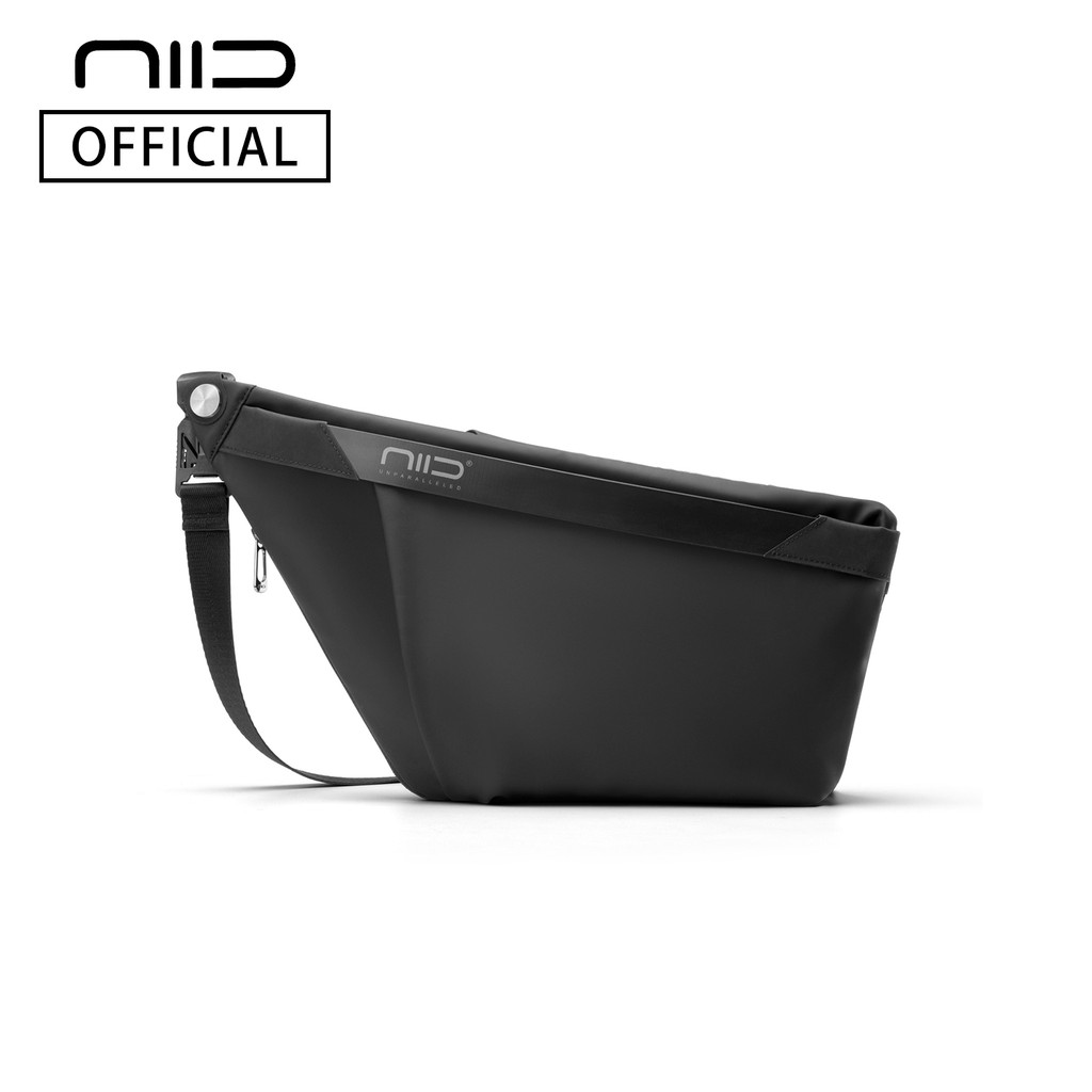NIID-FINO Classic Sling Shoulder Crossbody Chest Bag Slim Backpack Multiuso Daypack Borgoña, Mano Izquierda 