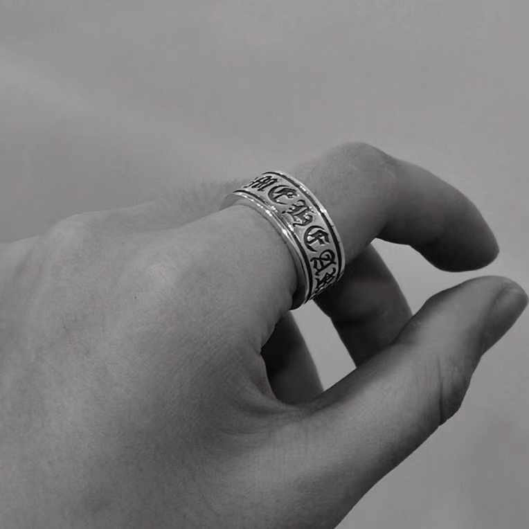 Om Ring Sterling Silver Sanskrit Thumb & Finger Ladies Mens