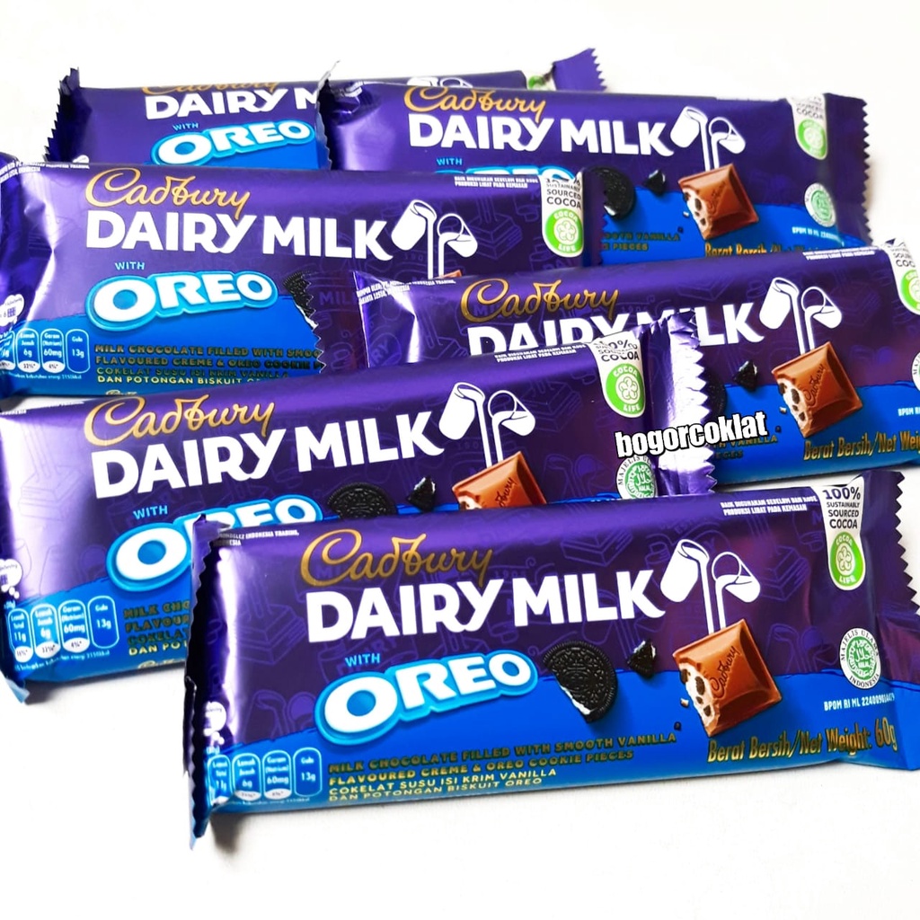 Chocolate Cadbury Dairy Milk Oreo 60gr Contents 6pcs | Shopee Singapore