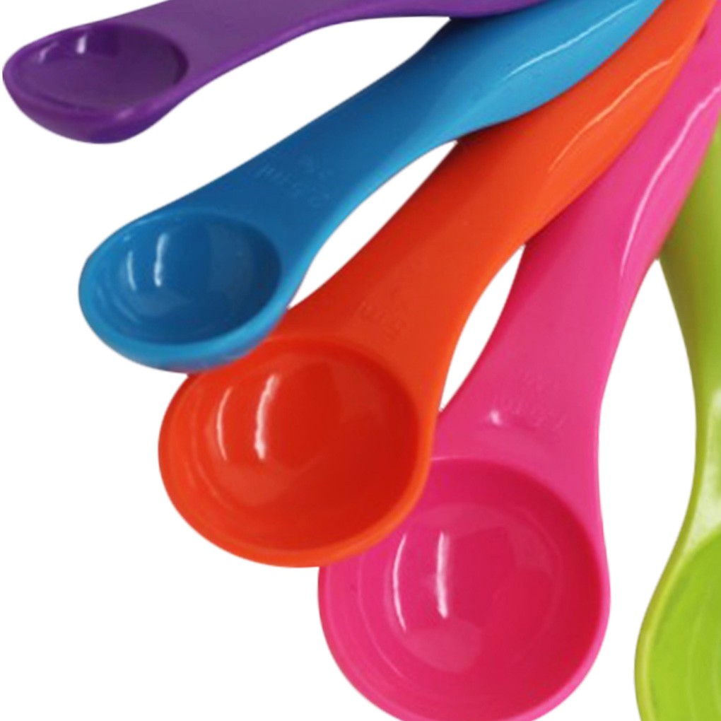 5piece Set Plastic Measuring Spoons Contains Teaspoons Tablespoons