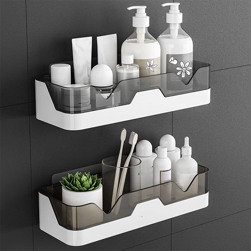 Adhesive Shower Caddy Shower Shelves with Hooks No Drilling Shower