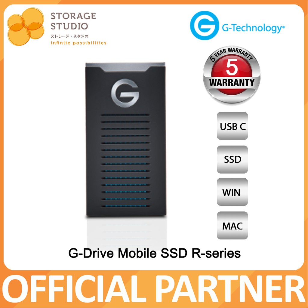 G Technology G Drive Mobile Ssd R Series 2tb 1tb 500gb Rugged External Ssd Local Warranty 5 Years Shopee Singapore