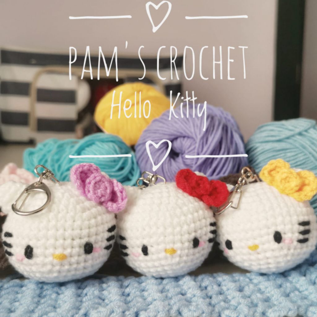 crochet hello kitty purse