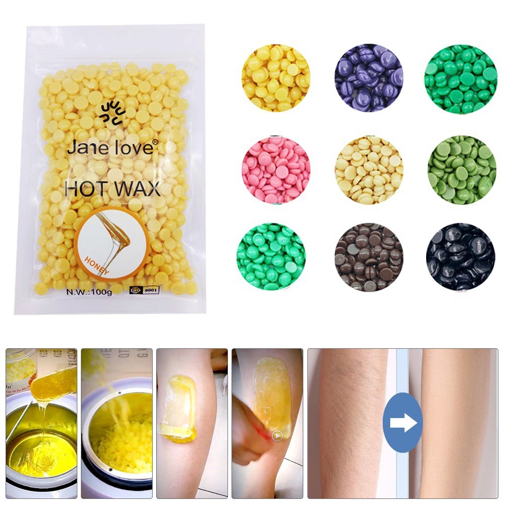 100g Depilatory Hot Film Hard Wax Pellet Waxing Bikini Hair