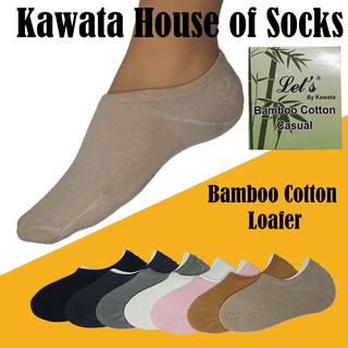[Kawata] Bamboo Loafer Socks/ Invisible Socks/Women Bamboo Charcoal No-Show Socks with Non-Slip Inner Heel / Ankle Socks