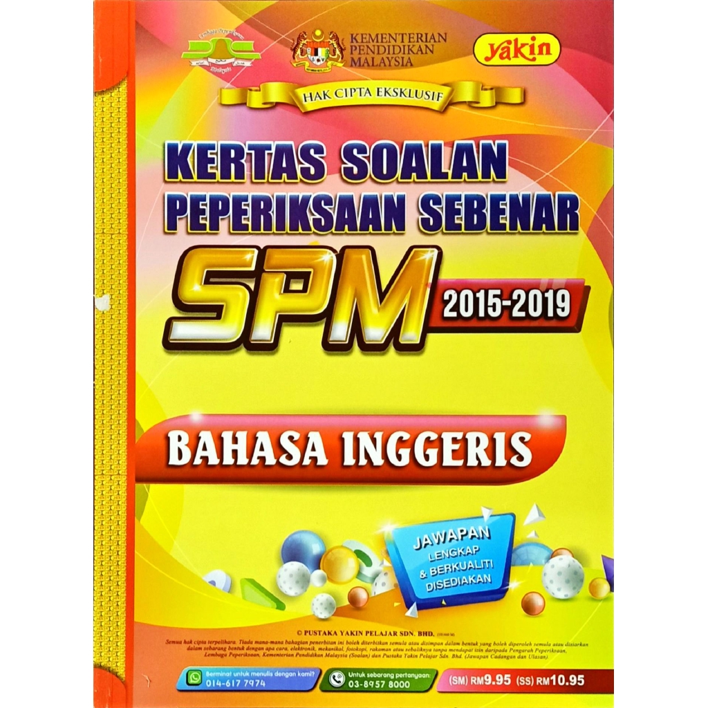 Training Books Spm Sebenar Spm 2020 Melayu Problem Language Mathematics Science Shopee Singapore