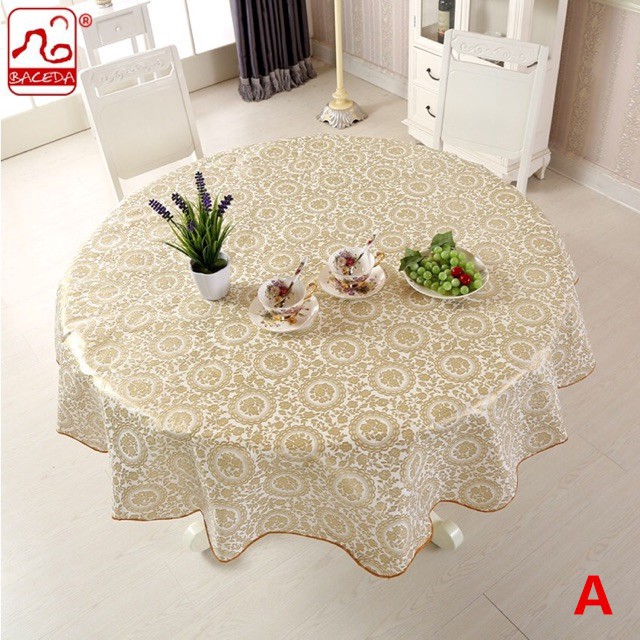 Past Style Round Tablecloth Plastic, Round Table Skirt Plastic