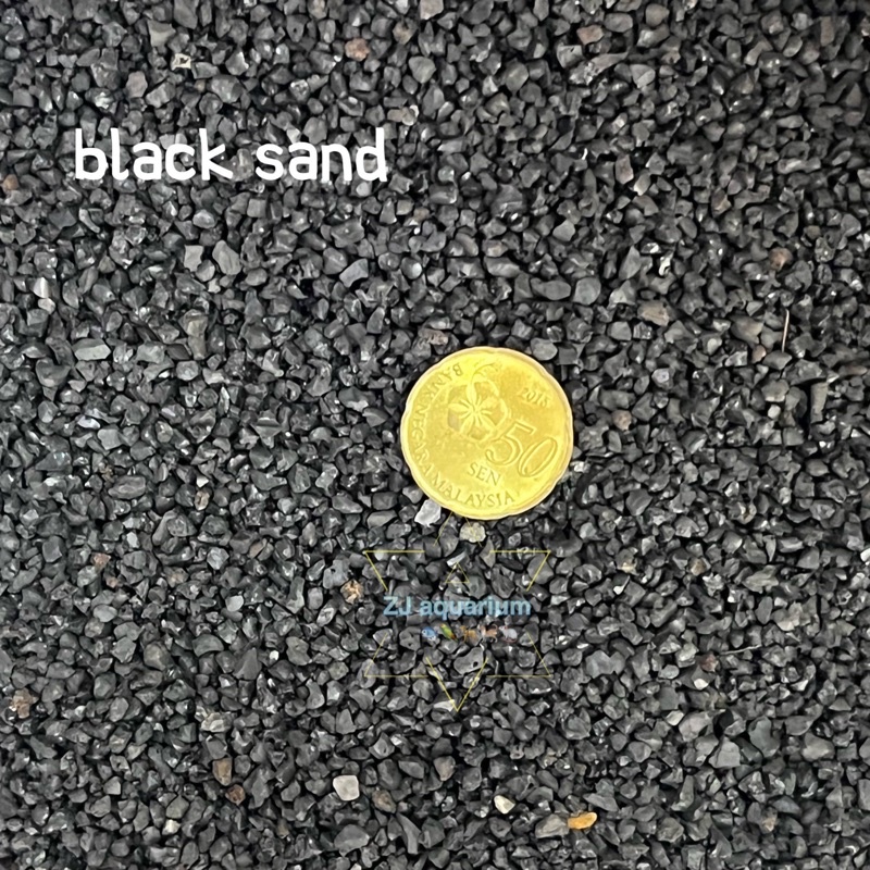 Aquarium Black Sand Beautiful Black Sand A Class (500G 1KG 2KG