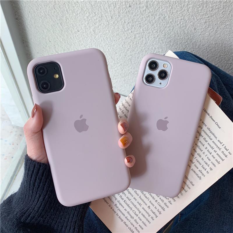 Lavender Purple Full Coverage Iphone 12 12 Pro Max 12mini 11 Pro Max 7 8 Plus X Xs Max Xr 8 Liquid Silicone Phone Case Shopee Singapore