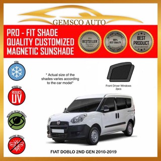 Fiat Doblo 2nd Gen 2010-2020 ( 2 pcs ) Car Magnetic Sunshade