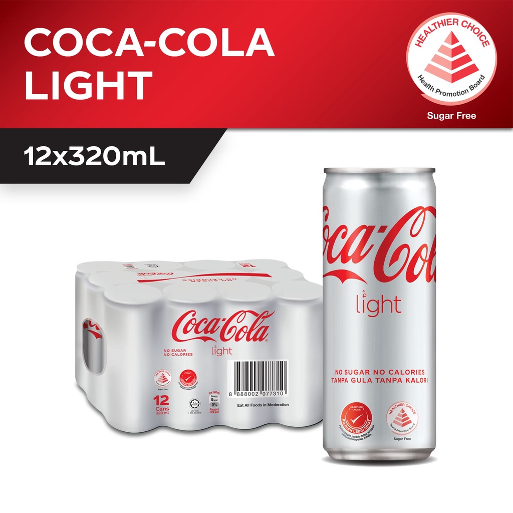 CocaCola Light (12 x 320ml) Coke Case (Halal) Shopee Singapore