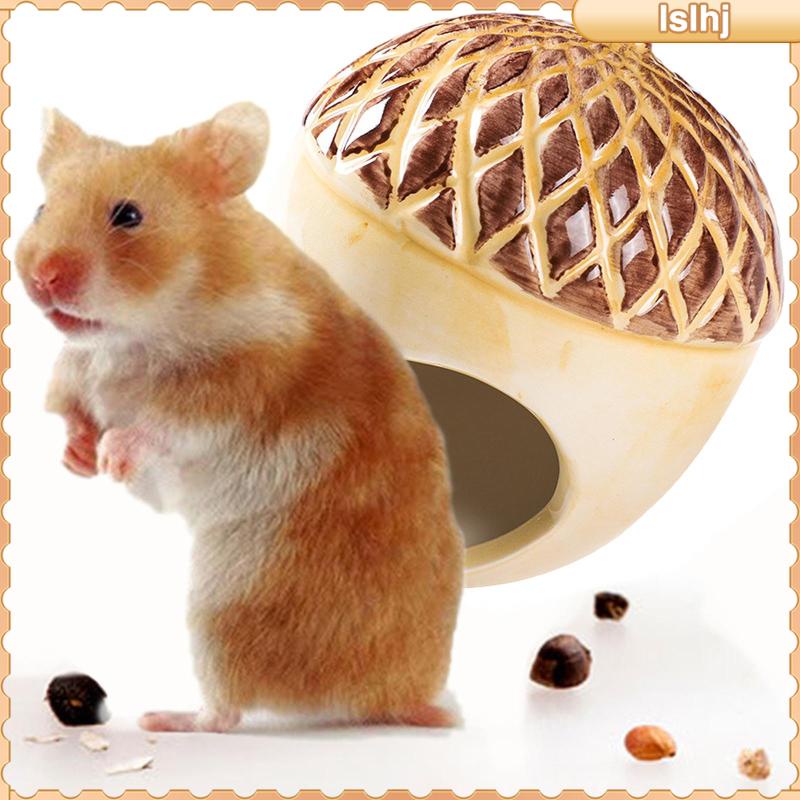 [lslhj] Ceramic Hamster Hideout Nest, Hamster  Bath,  and cool Small Animal Pet Nesting Habitat Cage