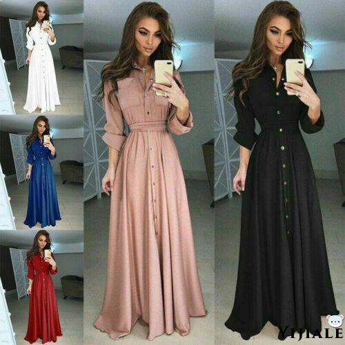 maxi long sleeves dress