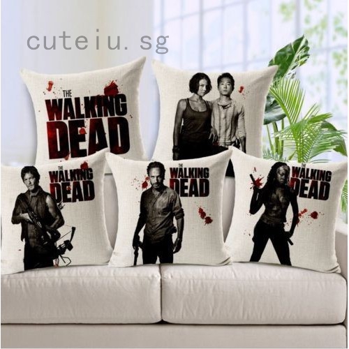 The Walking Dead Room Decor Cotton Linen Throw Pillow Case Cushion Cover Sj
