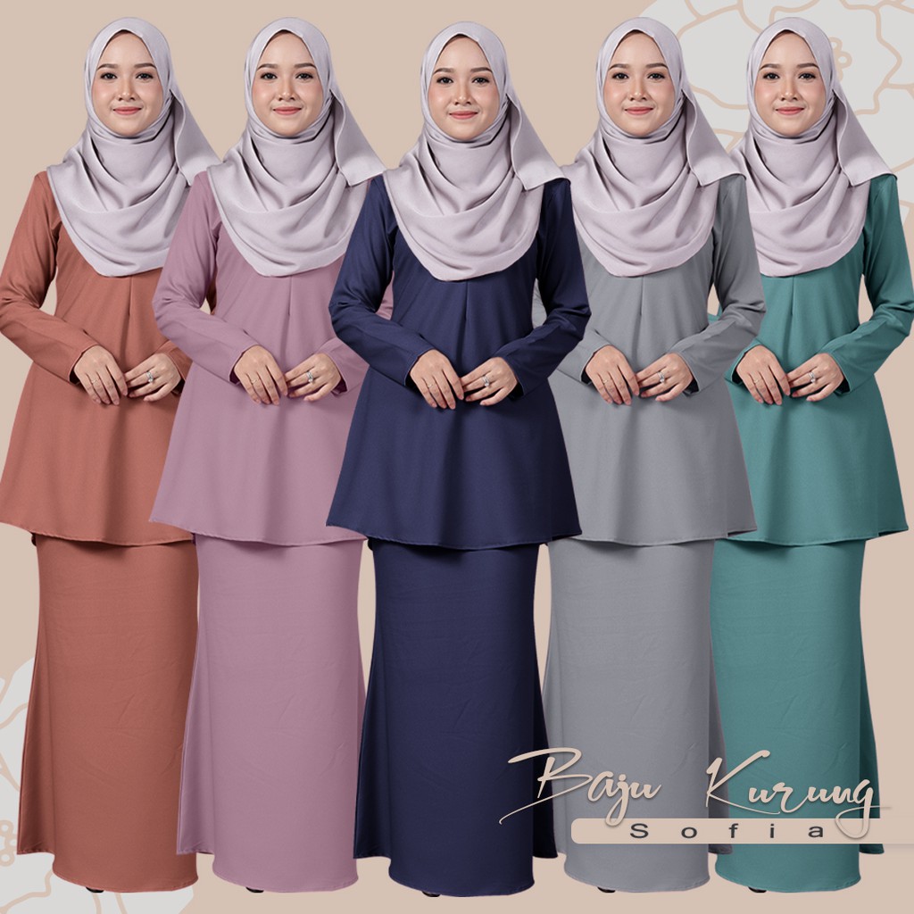 Shop Malaysia Baju Kurung Sofia Baju Trending Wudhu Friendly Stock Ready Shopee Singapore