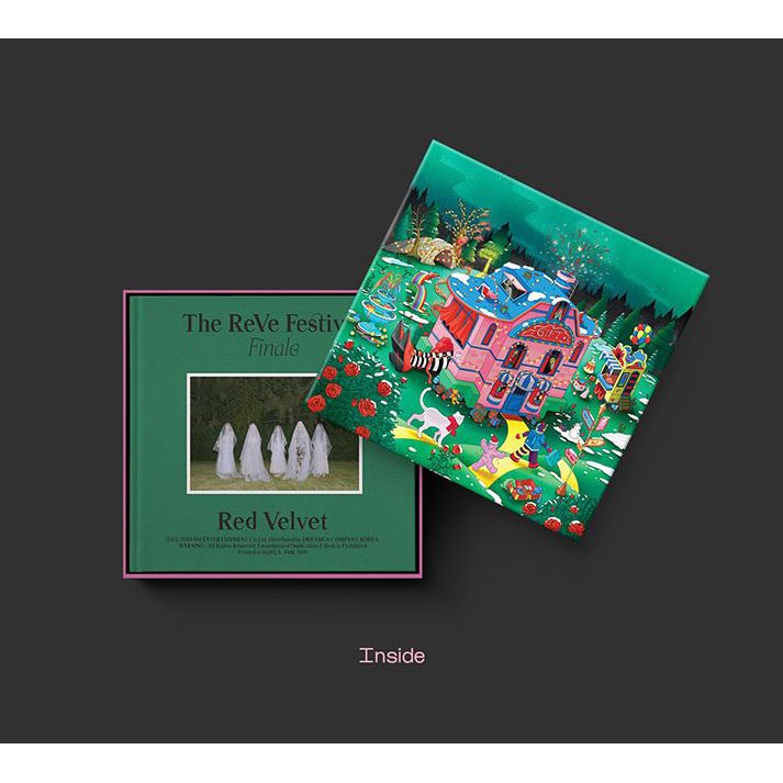 Repackage Album SM Ent RED VELVET The ReVe Festival Finale Finale-Green ver. CD+Folded Poster+Extra Photocards Set