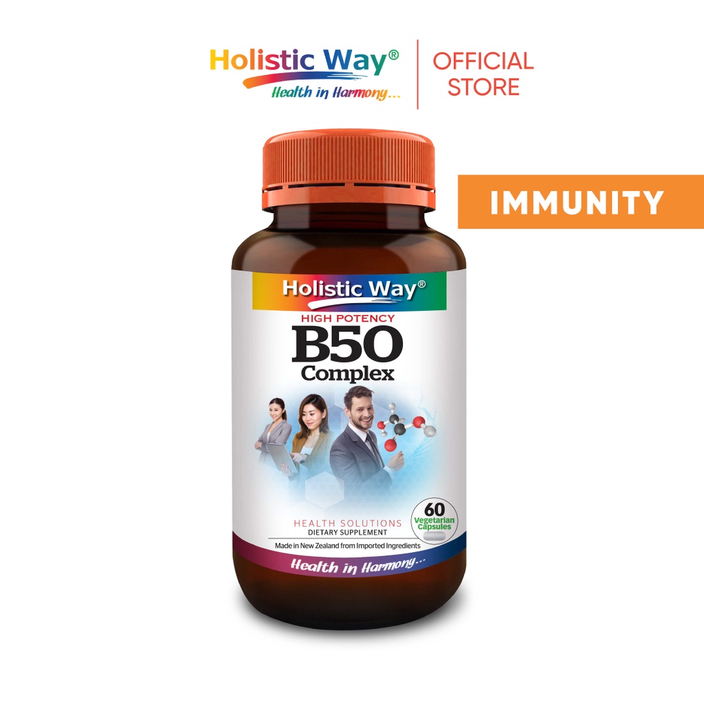 Holistic Way High Potency B50 Complex (60 Vegetarian Capsules) | Shopee ...