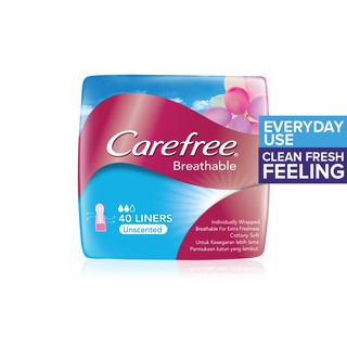 Image of Carefree Breathable Unscented Panty Liners, 40pc