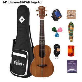 Acouway Ukulele Ukelele Kit Soprano Concert Tenor Koa Uke 21 23 26 String Guitar With Gig Bag Tuner Strap For Beginners Singapore