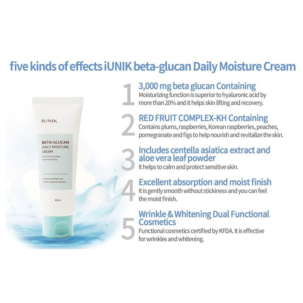 Image result for iunik beta glucan daily moisture serum