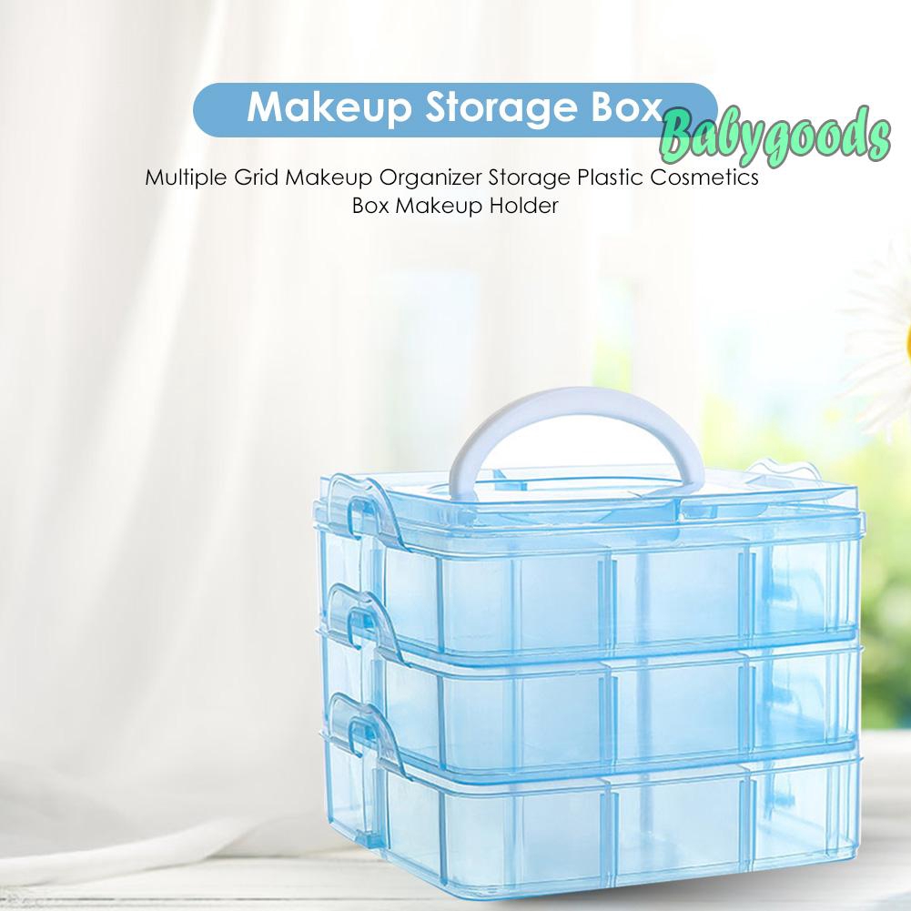 Ready To Ship 3 Layers Fashion Cosmetic Jewelry Box Holder Make Up Case Makeup Brush Holder Shopee Singapore