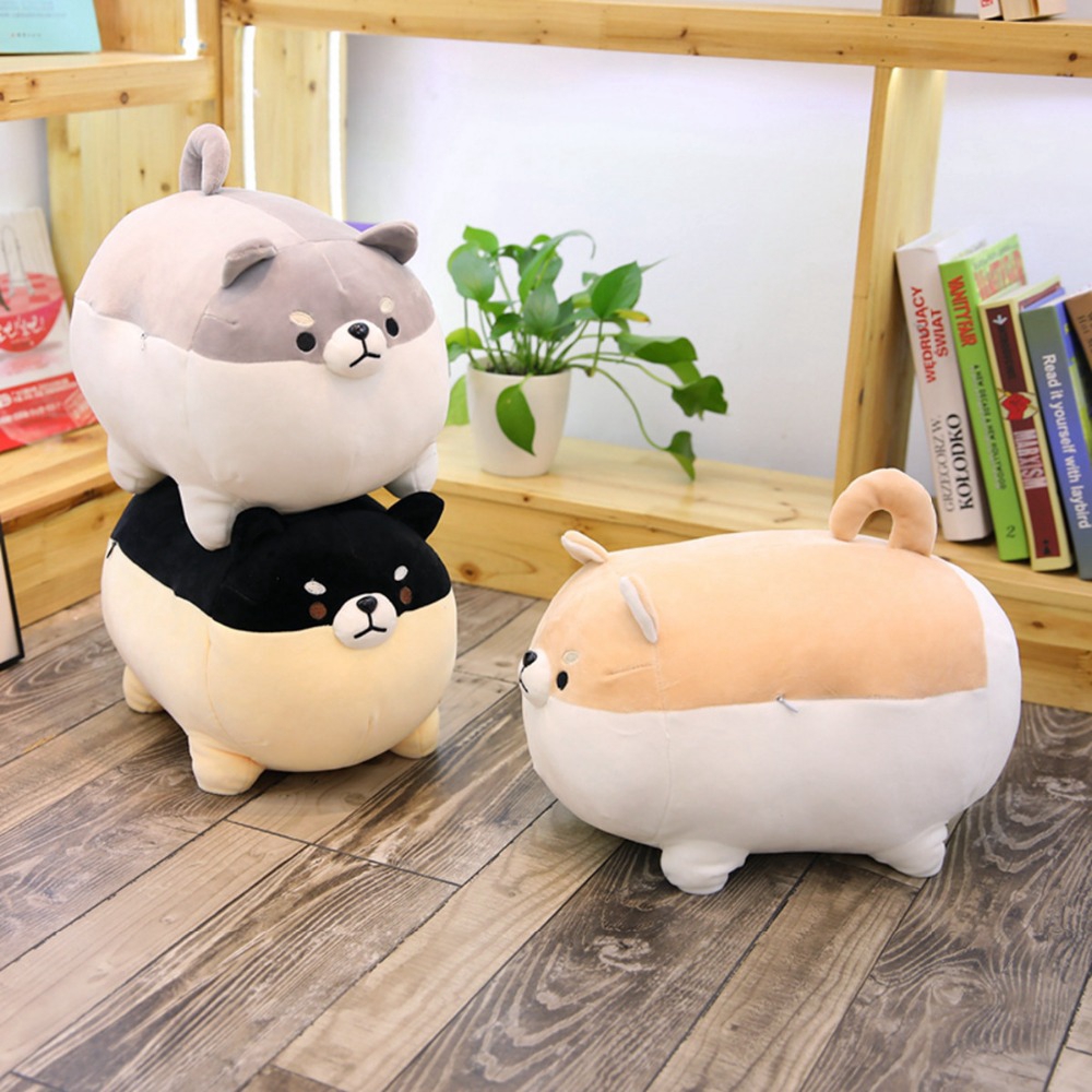 40CM Kawaii Fat Shiba Inu Plush Stuffed Pig Toy Soft Cartoon Piggy Doll Pillow