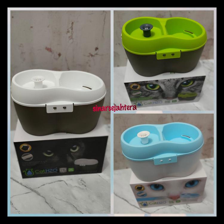 H20 Cat Water Fountain 2L Ch10 Cat Drinking Place White Blue Code