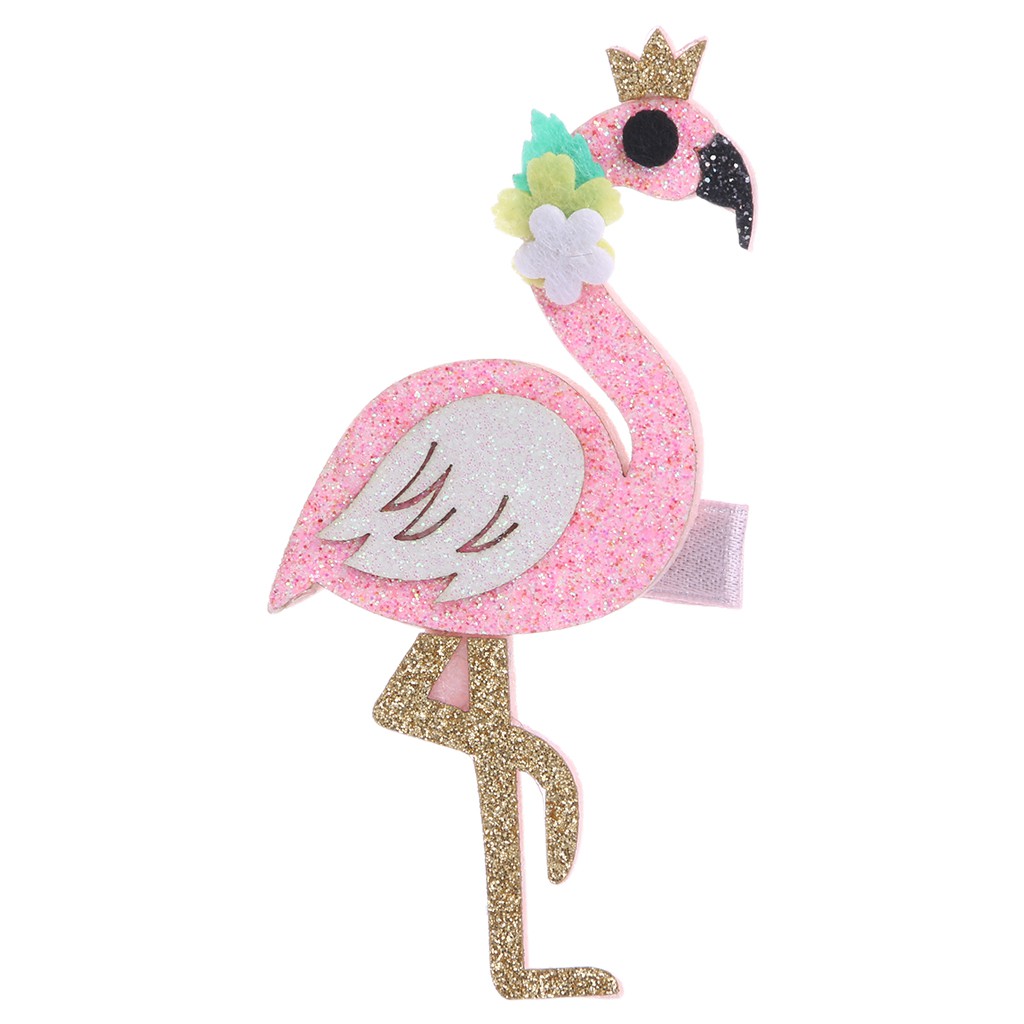 Fashion Cartoon Flamingo And Owl Baby Hairpins Kids Hair Clips