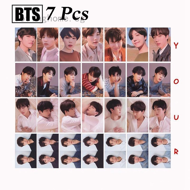 7pcs Kpop Bts Bangtan Boys Album Love Yourself Tear Fake Love Photo Card Lomo Cards Shopee Singapore