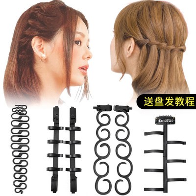 ℯ유【freight free】Tie hair accessories lazy hairdresser tools fluffy hair  curler styling female tide fish bone braid hair | Shopee Singapore