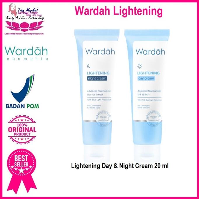 Wardah Lightening Series Advanced Niacinamide Day Night Cream 20ml ...