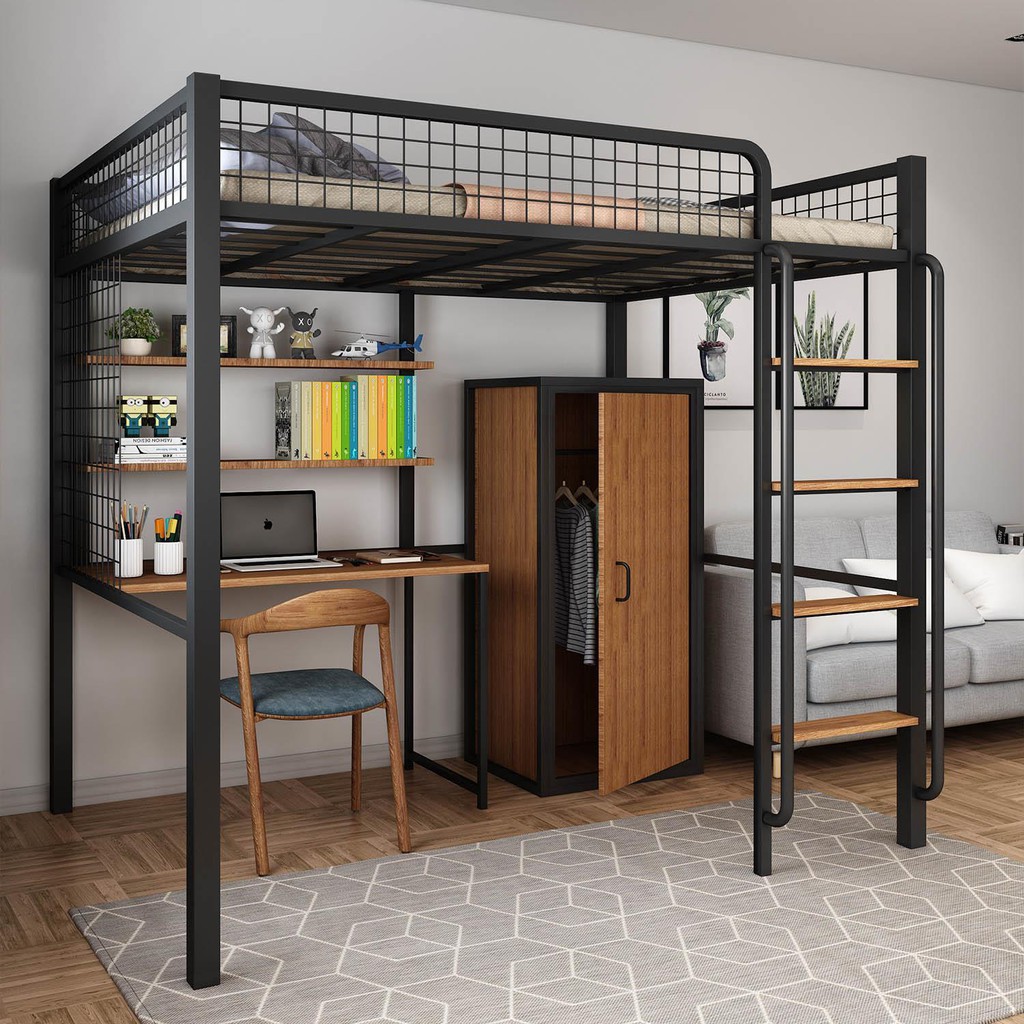 Small Apartment Bunk Bed Double, Bunk Bed Table