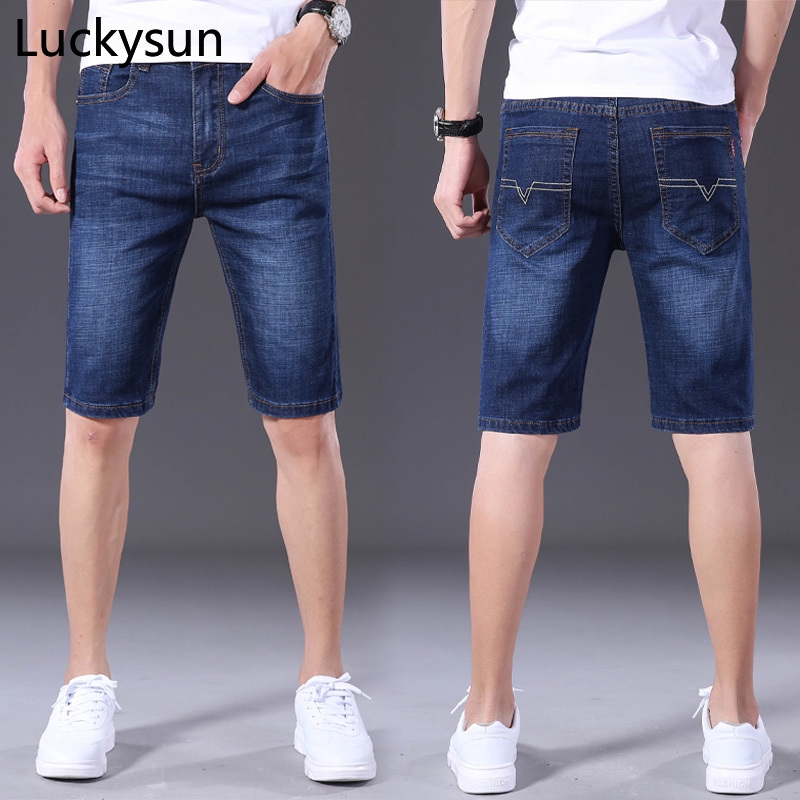 mens slim denim shorts