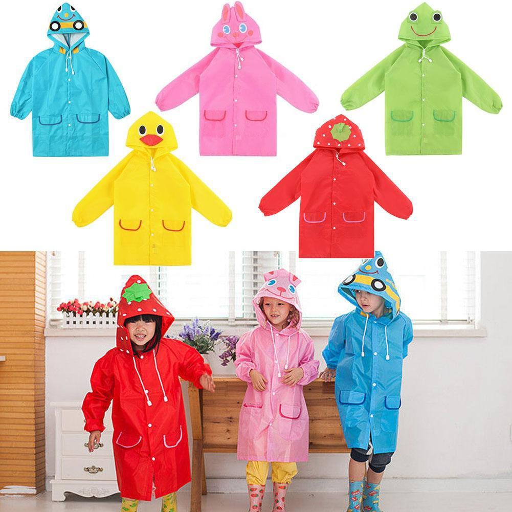 Children Raincoat Rainwear Rainsuit Animal Style Waterproof Kids Rain