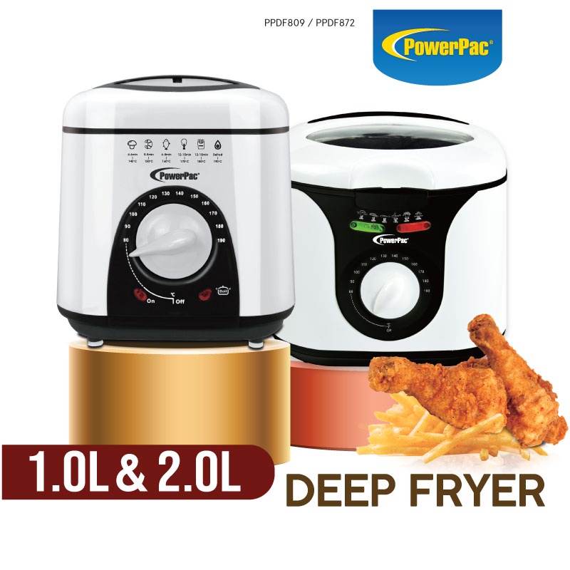 PowerPac Deep Fryer with nonstick inner pot and adjustable Thermostats