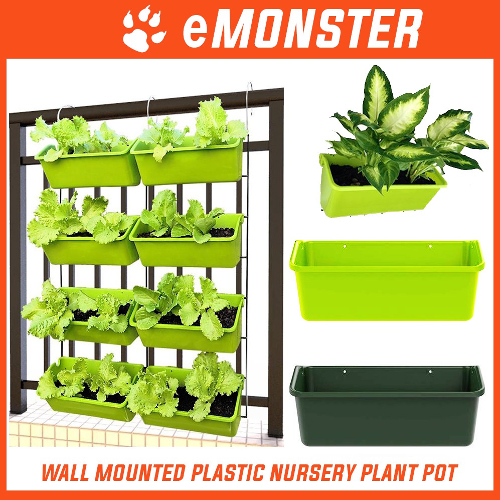Wall Mounted Plastic Nursery Plant Pot Flower Pot Garden Hanging