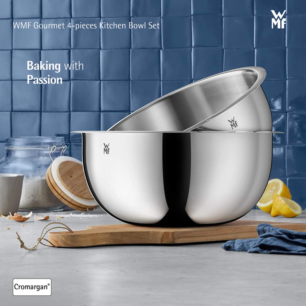 Details about   WMF Kitchen Bowls Set 4 Pieces GOURMET Stainless Steel Genuine Dishwasher Safe 