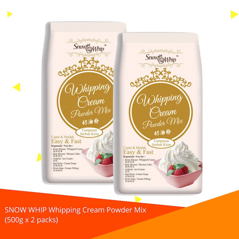 Shop Malaysia Snow Whip Whipping Cream Powder Mix 500g Baking Cooking Pek Kembar Shopee Singapore