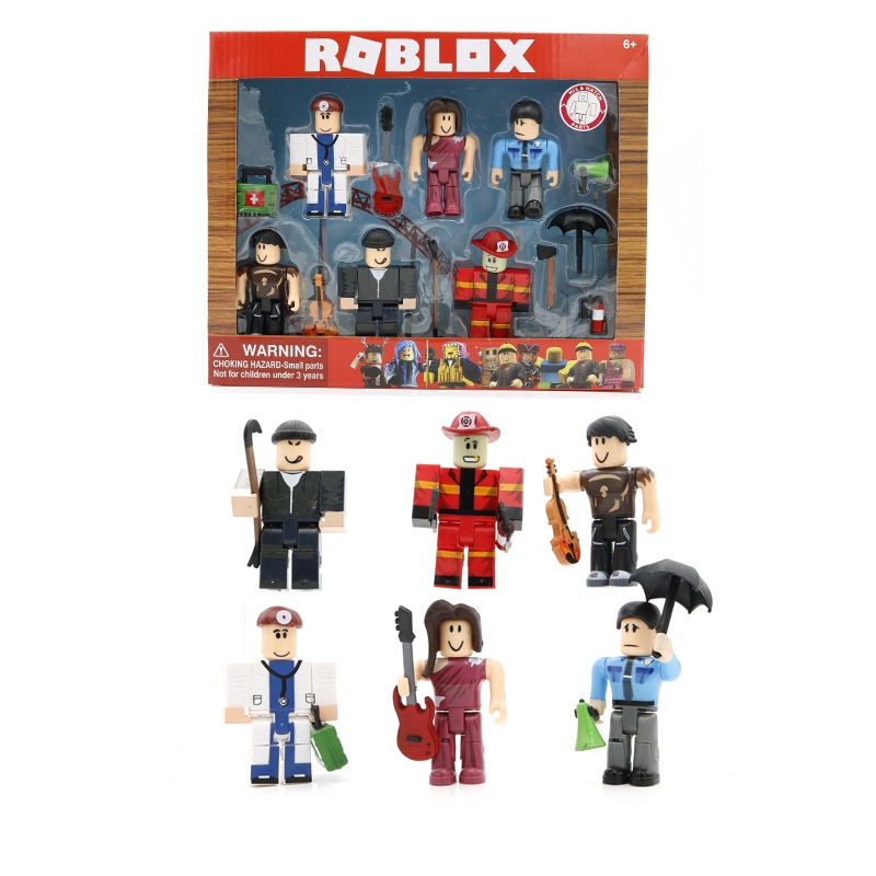 6pcs Virtual World Roblox Building Block Doll Professional Citizen Action Figures With Accessories Kids Toy Gift Shopee Singapore - starfire roblox