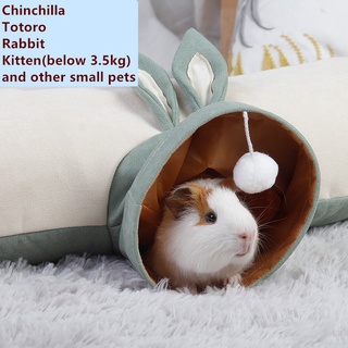 Handmade Fleece 3-Way Small Animal Tunnel Collapsible Pet Play Toy Tunnel Tube for Dwarf Rabbit Hamster Guinea Pig Toys Chinchilla Sugar Glider Hedgehog Hideout Cave 
