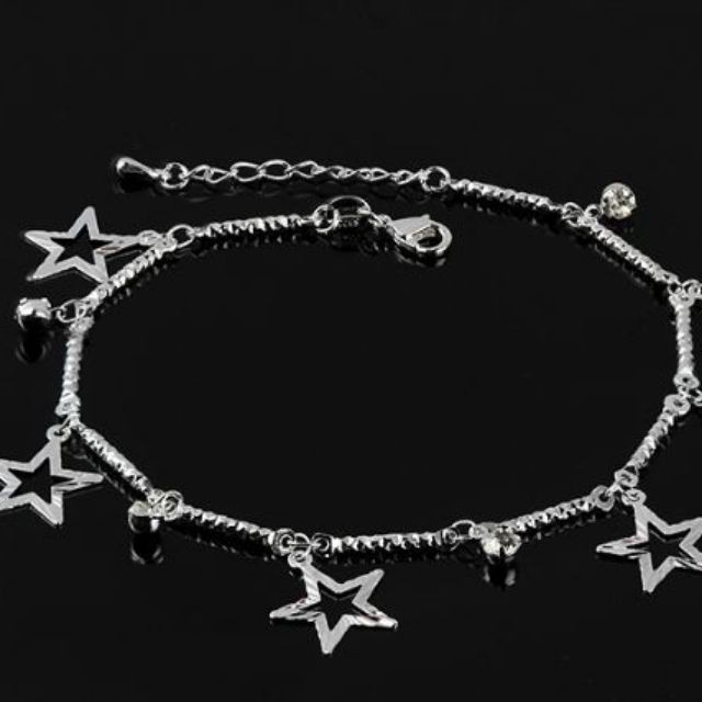 simple silver anklets