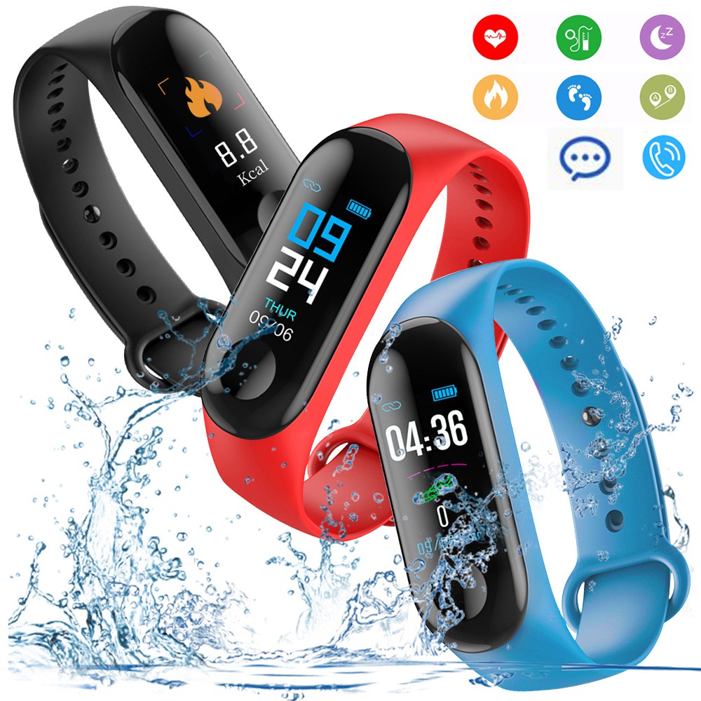 M3 Smartwatch Smart Watch Tracker Waterproof Heart Rate ...