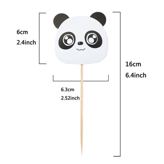 SUCHEN DIY Gifts Foil Balloons Cartoon Animal Birthday Party Banner Inflatable Toy New Kids Favors Baby Shower Cake Topper Panda Theme #2