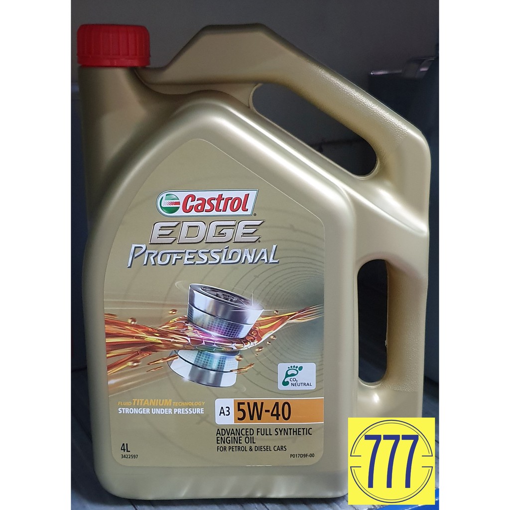 Castrol Edge Professional 5W40 Engine Oil (4L) Fully Synthetic ...