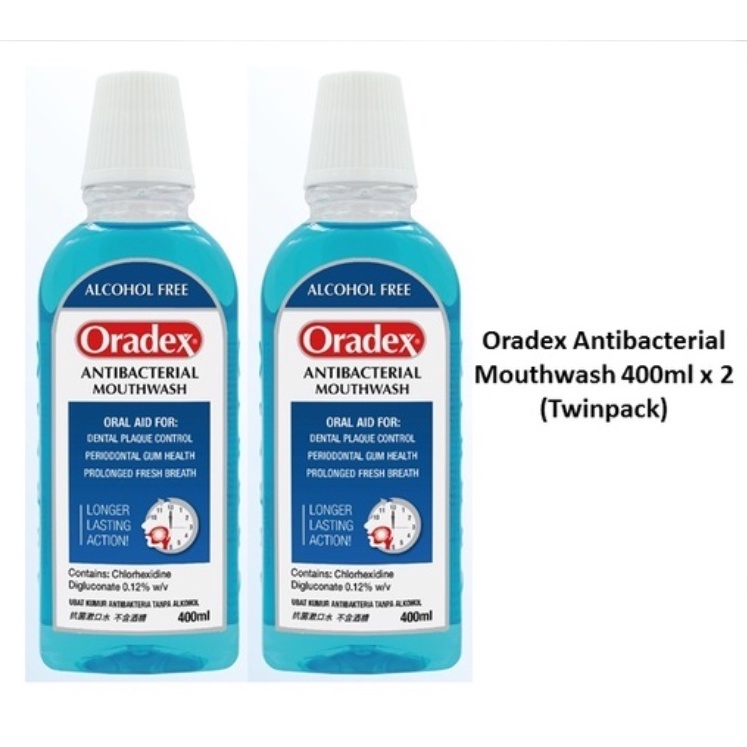 Malaysia] oradex antibacterial mouthwash 400ml (single or twin pack) Shopee Singapore