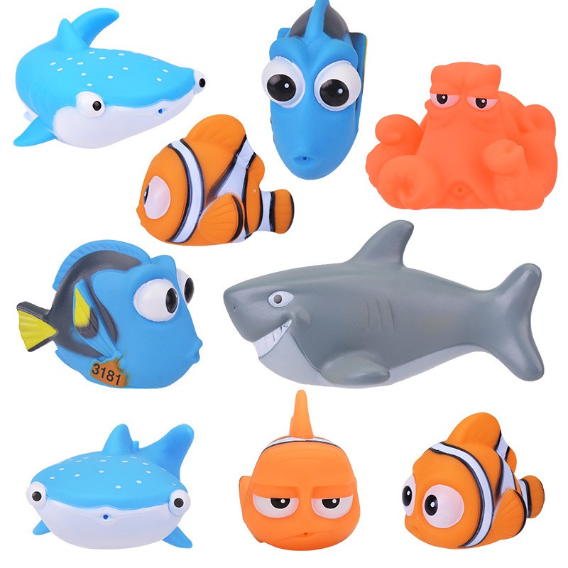 🐳Finding Nemo,Baby Bath Toys,Squeeze Toys,Soft Rubber Bathroom Toys